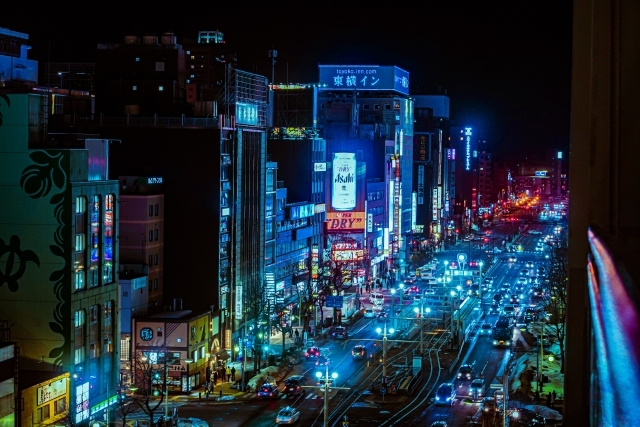 すすきの夜景